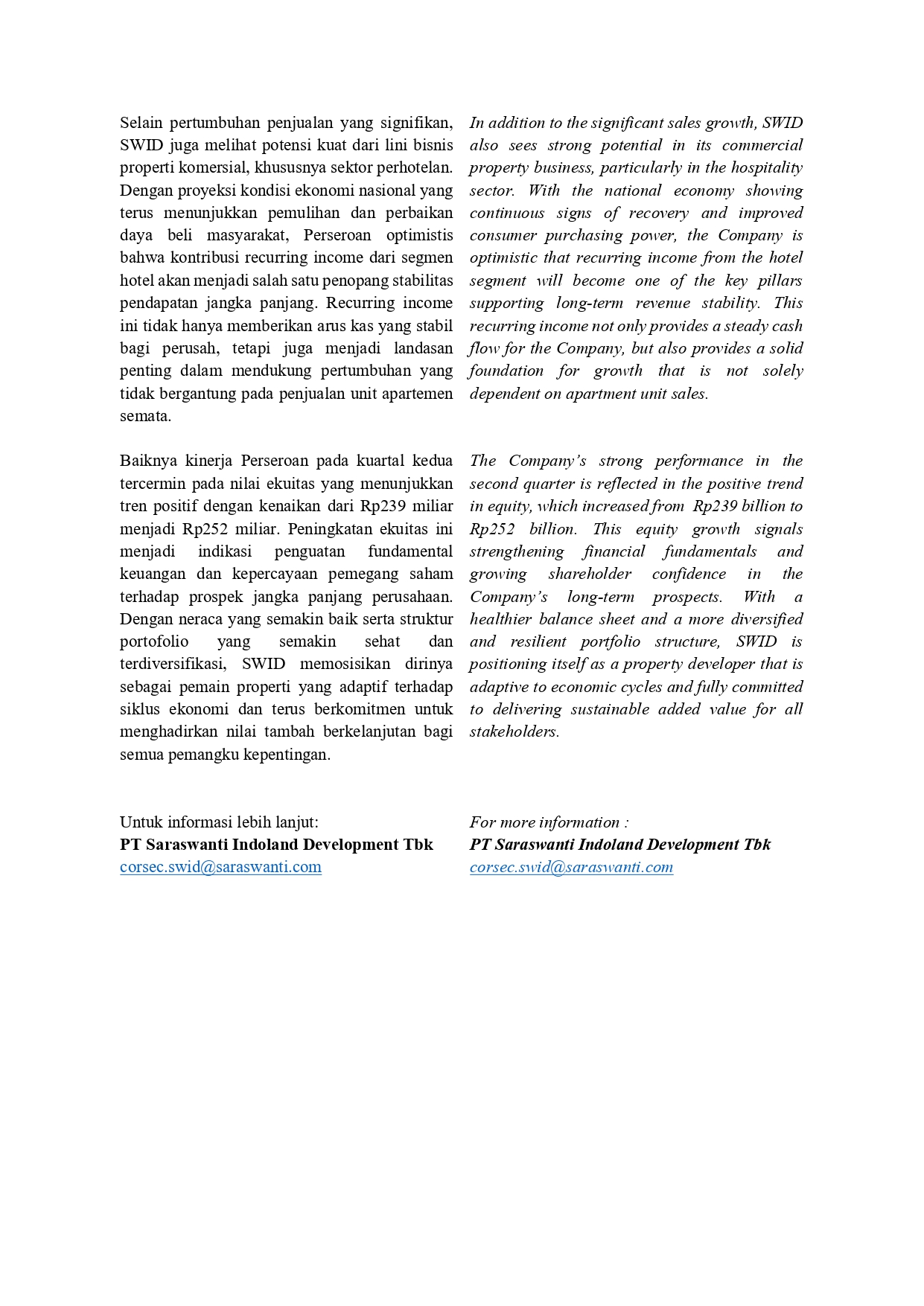 PRESS RELEASE 2025 Page 0002